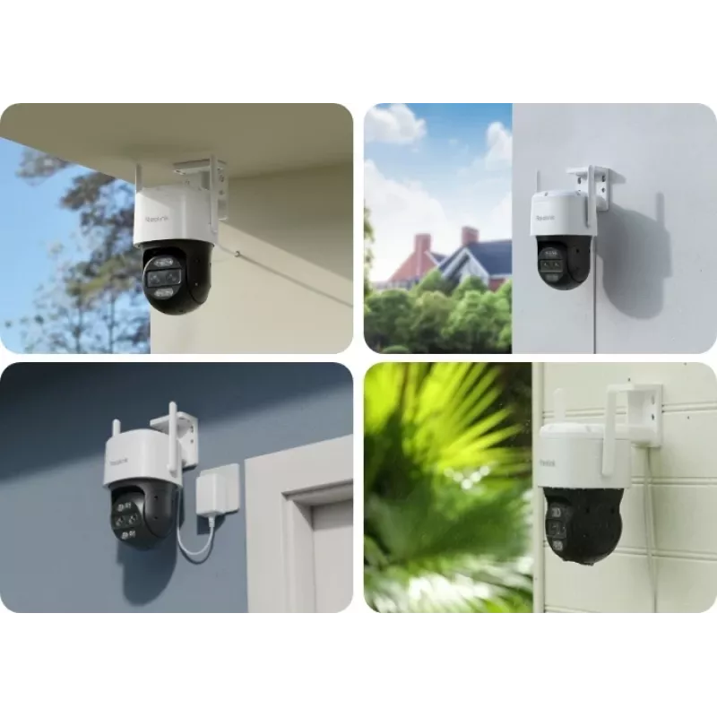 Câmara de segurança Wi-Fi 6 PTZ de lente dupla 4K Reolink TrackMix Series W760