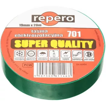 REPERO 701 fita isoladora de PVC verde 19 mm x 20 m
