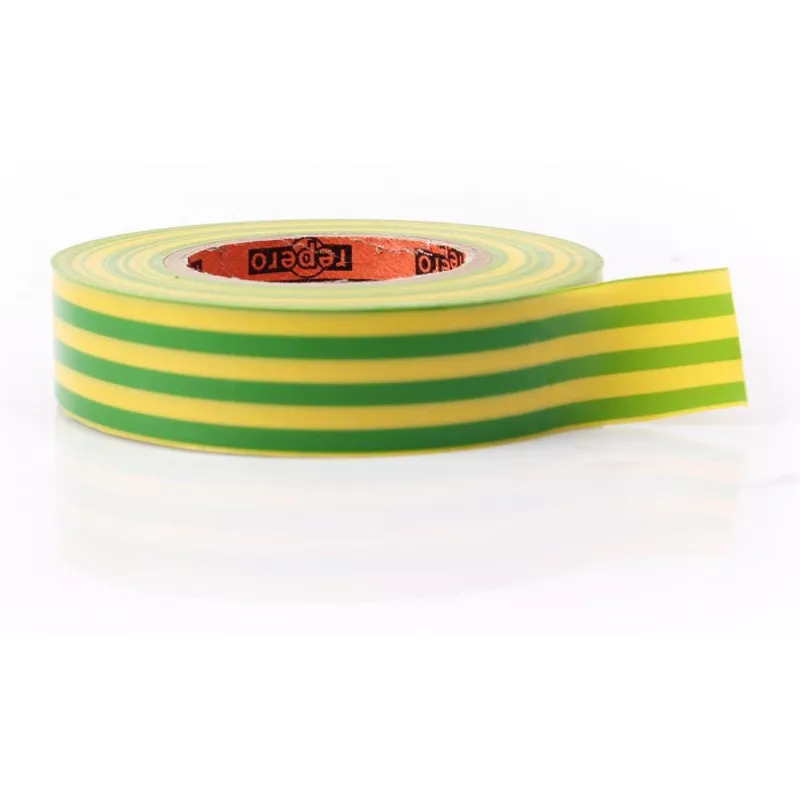 REPERO 701 Fita isoladora de PVC amarela e verde 19mm x 20m