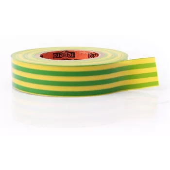 REPERO 711E Fita isoladora elétrica de PVC amarelo-verde 19 mm x 20 m