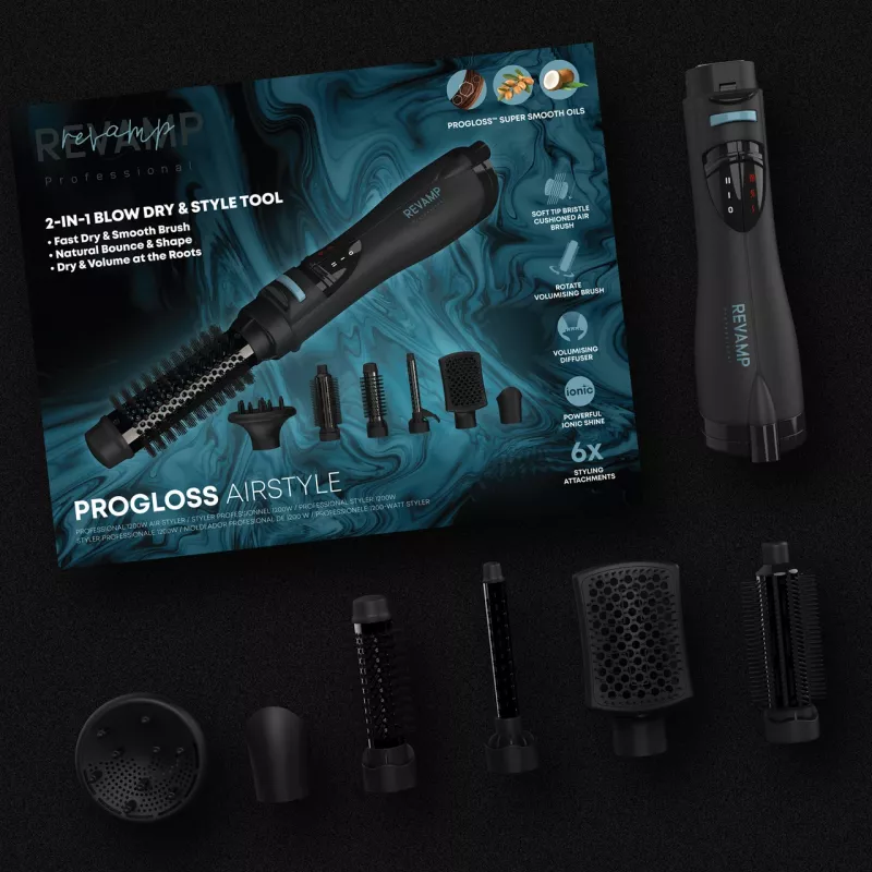 Revamp DR-1250X-EU Progloss Ionic Airstyle modelador de ar 6-in-1