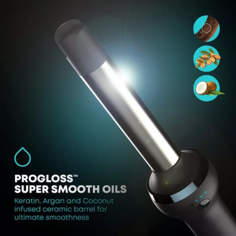 Revamp TO-2750-EU2 Progloss iGEN Ferro de encaracolar cerâmico sem fios 25mm Preto/Roségold