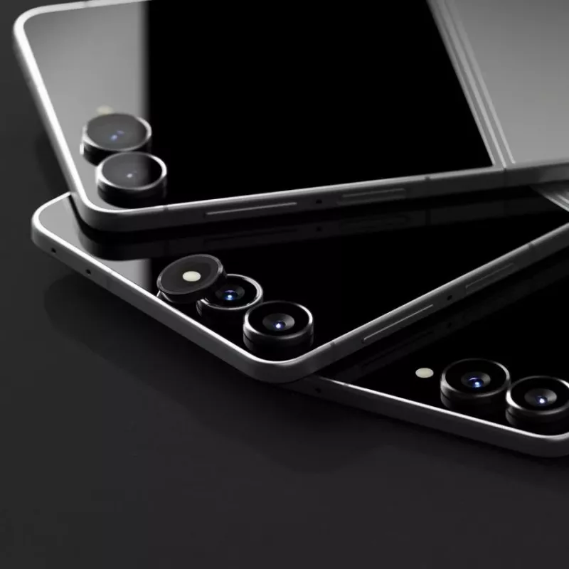 Ringke Moldura de câmara pack de 2 para Samsung Galaxy Z Flip 8 - proteção de objetiva em liga de alumínio preta com vidro temperado 9H