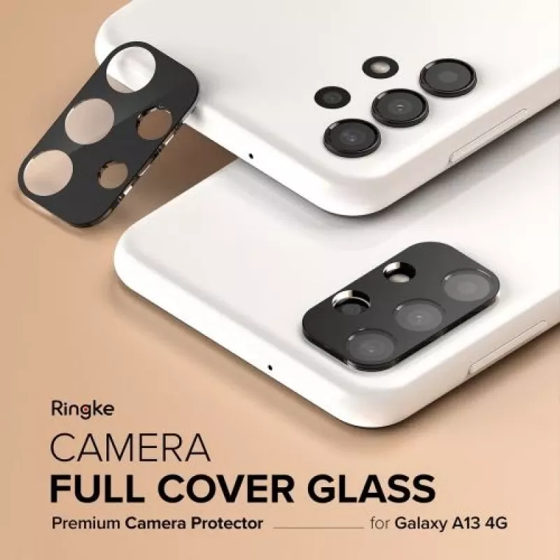 Ringke Galaxy A13 4G Proteção de câmara vidro Full Cover (pack de 3) preto