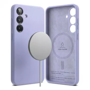 Capa Ringke Galaxy S25 Silicone Magnetic Lavender