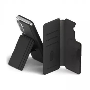 Capa Ringke Galaxy S26 Folio Stand Wallet magnética preta