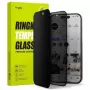 Protetor de ecrã Ringke para iPhone 15/16 Easy Slide Privacy vidro temperado 9H com auxiliar de instalação (pack de 2) transparente