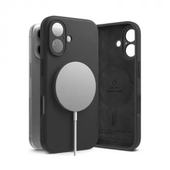 Capa Ringke iPhone 16 Silicone Magnética Preta