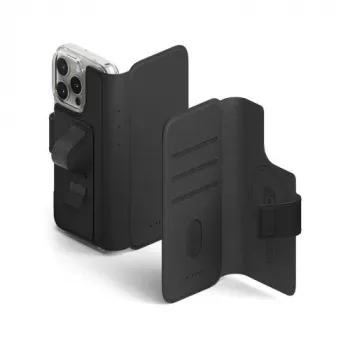 Capa Ringke iPhone 16 Pro/16 Folio Grip Wallet magnética preta