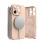 Capa Ringke iPhone 16 Pro Silicone Magnetic Pink Sand