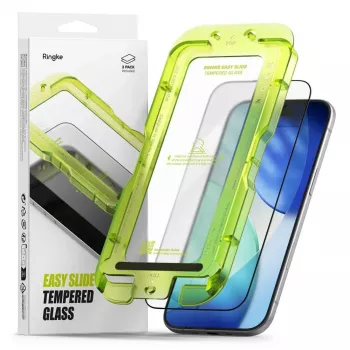 Ringke Película protetora para iPhone Air Premium Easy Slide Tempered Glass 9H com auxiliar de montagem (pack de 2) Transparente