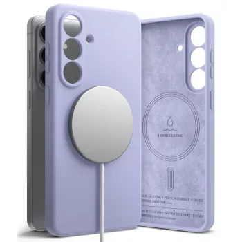 Ringke Silicone Magnetic MagSafe Capa para Samsung Galaxy S26 Plus, Lavender