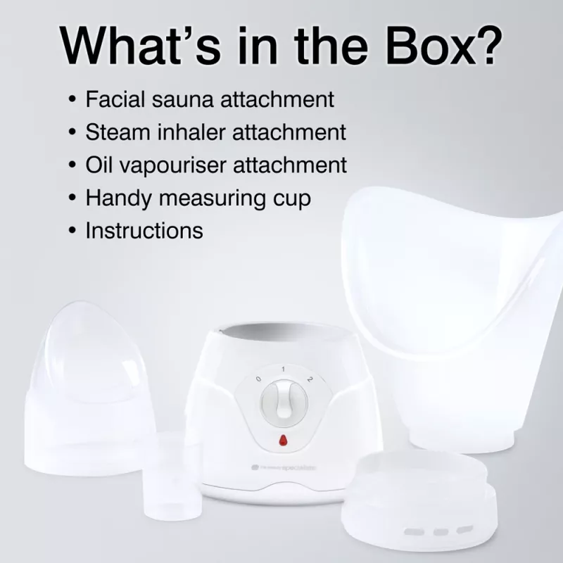 RIO FSTE-EU/1,8 Sauna facial com inalador de vapor, 70 W, vapor ajustável, branco