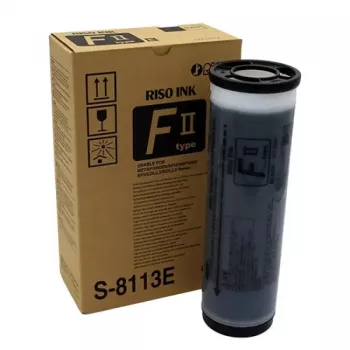 Cartucho de tinta preta para duplicador Riso S-8113E (1000 ml) para série RZ/EZ/MZ/RV/RP/RA/RN/GR/FR/TR/CR/CZ/CV