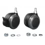 Rittal 6148.000 Conjunto de Rodas para Gavetas, Preto-Cinzento