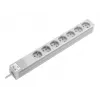 Rittal 7240510 PDU de Rack 19 Polegadas 1U, 7x Tomadas CEE 7/5, 230V 16A, Cabo de 2m, Cinzento