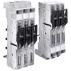 Rittal 9346.030 Suporte de barramento coletor 160 A 3 polos para sistema RiLine60, poliamida, preto/cinzento
