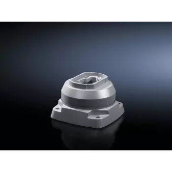 Rittal CP 120 Articulação de topo, encaminhamento vertical de cabos, cinzento claro (RAL 7035), IP54, rotação 300°, alumínio fundido, 6212.720