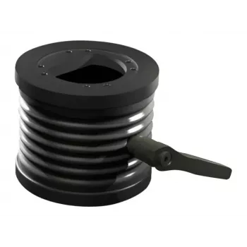 Rittal CP adaptador de inclinação ±45° para ligação de braço de suporte Ø 130 mm, alumínio fundido, cinzento grafite RAL 7024 6206.420