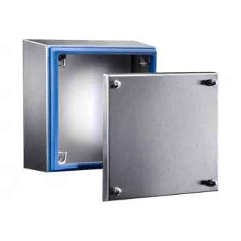Caixa de parede Rittal HD em aço inoxidável 200 x 200 x 120 mm, IP66, escovado, Hygienic Design 1672.600
