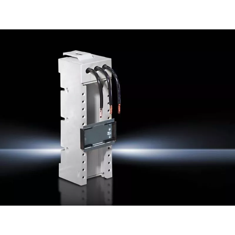 Rittal SV 9627.000 Suporte de barramento coletor, 3 polos, poliamida, branco, para RiLine60, 690V AC, 1600A, montagem snap-on, 1 unid.