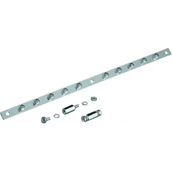 Distribuidor de barras planas Rittal SZ 2413.375, 10 ligações, aço, 375 mm, 100 A, 690 V AC