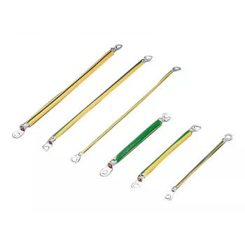 Rittal SZ fita de terra, 6 mm², 200 mm, terminais de anel M6, pack de 10 2569.000