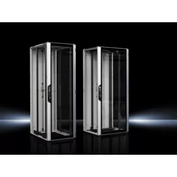 Rittal VX IT Armário de rede 24U 19 polegadas 800x800x1200mm cinzento-claro/Jet Black