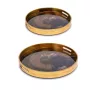 Rituali Domestici Galateo conjunto de 2 tabuleiros redondos Irises