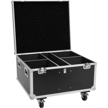 Roadinger Flightcase para 4x THA-100F MK3 com rodas Preto 885x780x620 mm 100 kg