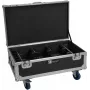 ROADINGER flightcase para 6x Futurelight AKKU UP-4 QCL Spot QuickDMX MK2 com função de carregamento e rodas 31005255