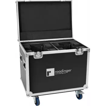 ROADINGER Flightcase para 2x EUROLITE DMH-190 Moving Heads com rodas preto