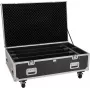 ROADINGER Flightcase PRO 4x LED BAR-8 SWING com rodas preto máx. 50 kg