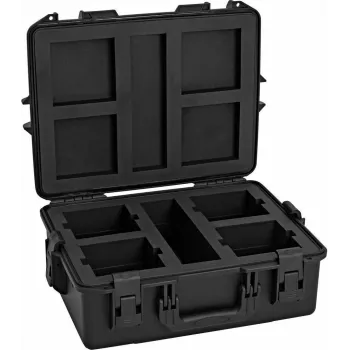 Mala de plástico ROADINGER para 4x AKKU UP-4 QCL Spot QuickDMX MK2, preto, 55x42,5x21 cm