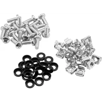 ROADINGER conjunto de parafusos para rack 20x M6 x 15 mm para montagem em rack de 19 polegadas