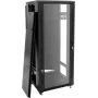 ROADINGER SSC-24 armário rack de aço autónomo 24U com porta de vidro temperado, 600x600x1170 mm, 150 kg de carga, preto