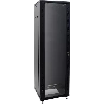 ROADINGER SSC-32 armário rack de aço 32U com porta de vidro, 60x60x161 cm, 150 kg de carga