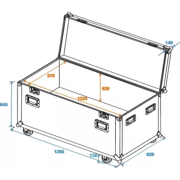 ROADINGER Universal Tour Case 120 cm com rodas Professional 30126413