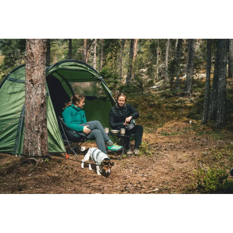 ROBENS Pilgrim cadeira de campismo dobrável 120 kg preta/cinzenta