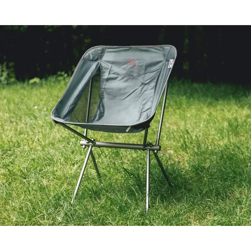 ROBENS Pilgrim cadeira de campismo dobrável 120 kg preta/cinzenta