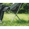 ROBENS Pilgrim cadeira de campismo dobrável 120 kg preta/cinzenta