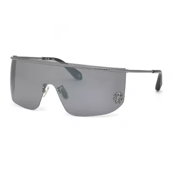 Roberto Cavalli SRC012M99530X Óculos de sol unissexo - Armação quadrada oversized com proteção UV400