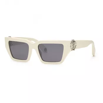 Óculos de sol Roberto Cavalli SRC016M55847X unissexo retangulares preto/cinzento 55/19/135 mm