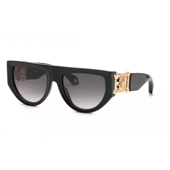 Roberto Cavalli óculos de sol mulher SRC040S54700Y borboleta, armação Havana, lentes degradê castanhas, 54mm