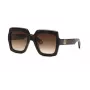 Óculos de sol cat-eye de mulher Roberto Cavalli SRC108-5204BL, armação azul Havana, lentes azuis degradê, 52 mm