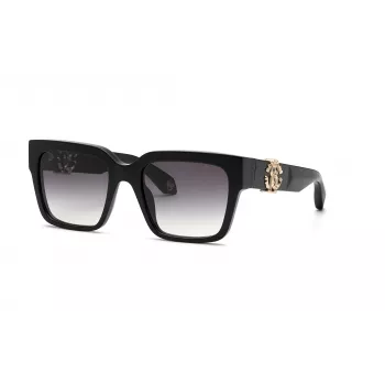 Roberto Cavalli óculos de sol mulher SRC040M540700 54mm borboleta quadrados preto cinzento degradê UV400