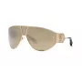 Óculos de sol de mulher Roberto Cavalli SRC093-76300G 76 mm lentes cinzentas degradê armação preta