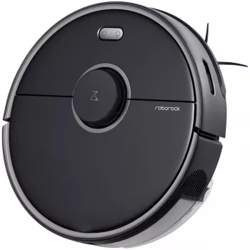 Aspirador robô Roborock S5 Max - sem saco - preto - redondo - 0,46 L - carpete - pavimento duro