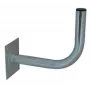 ROBSON Suporte de parede para antena L300 (30 cm) – aço galvanizado a quente, abraçadeira de mastro 38 mm, base de 4 pontos, exterior