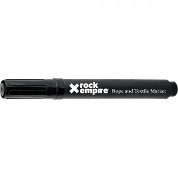 Marcador de cordas Rock Empire - preto, permanente, resistente à água, resistente aos UV, resistente à abrasão, secagem rápida, ponta de feltro, não tóxico, para cordas de escalada, espeleologia, arborismo e salvamento